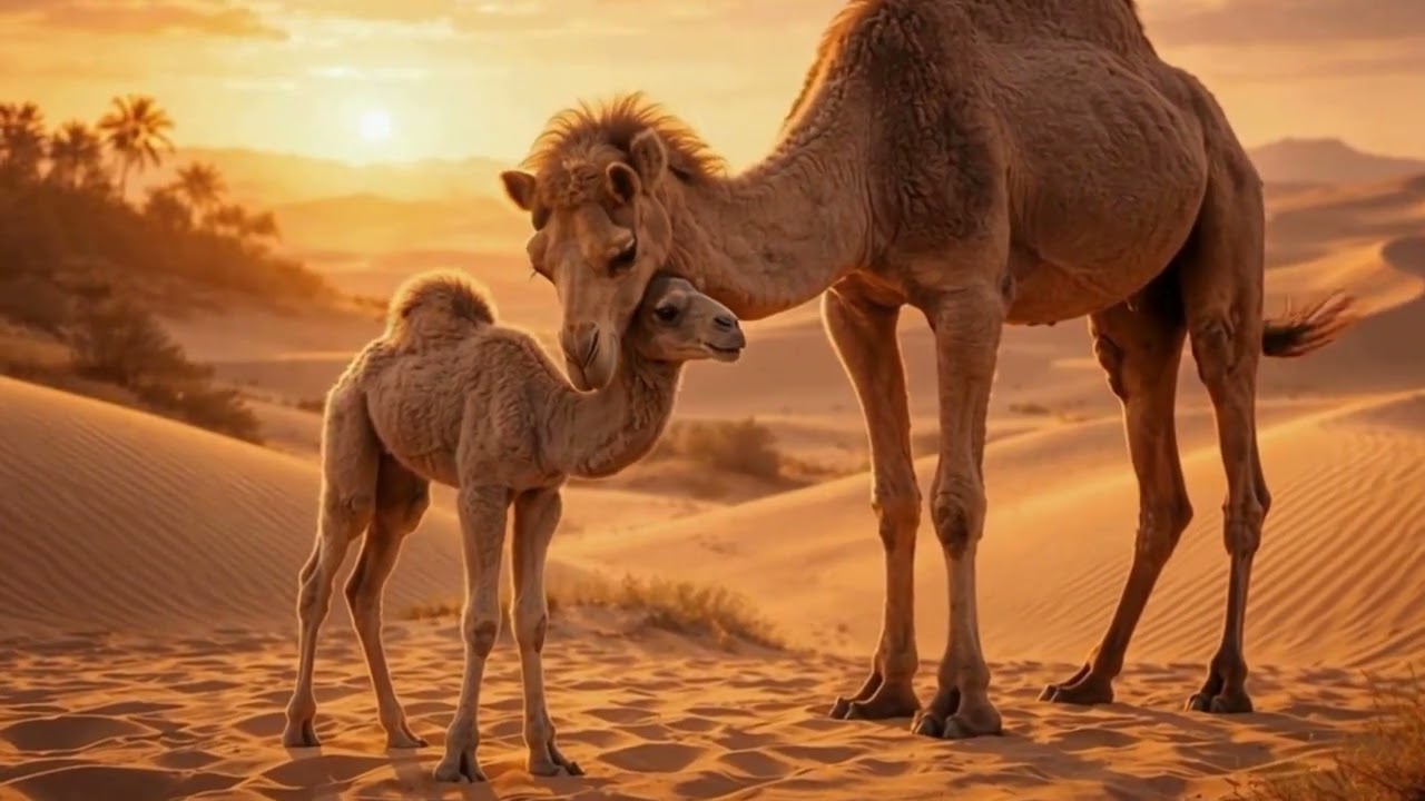 Desert Serenity | Gentle Camels at Sunset | Calm World Sleep & Relaxation (1 Hour)