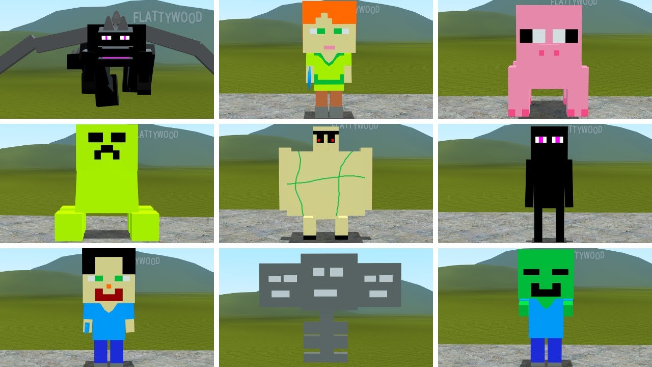 All Minecraft 3D Memes Nextbot In Garry's Mod