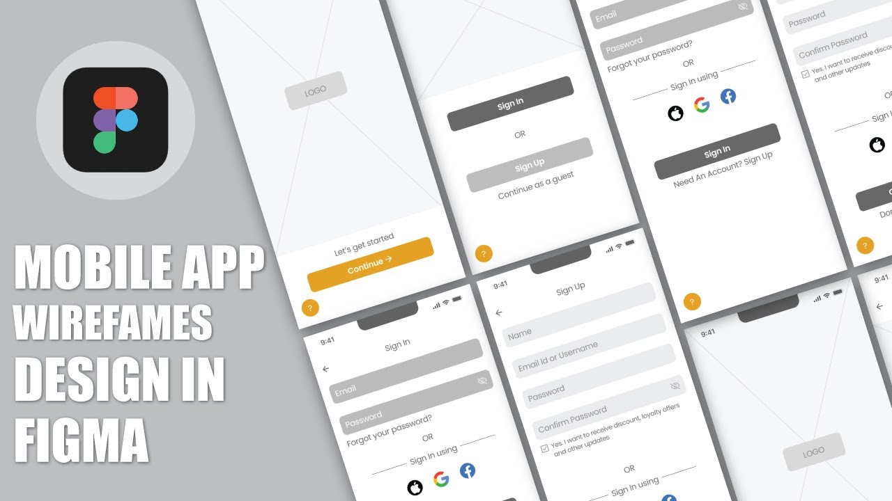 Food Delivery Mobile App UI/UX Wireframe Tutorial | Step-by-Step Guide for Beginners