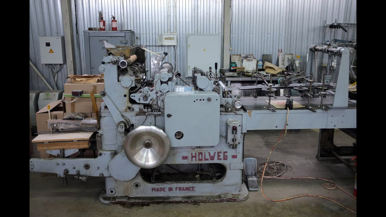 HOLWEG RS2 in production. Изготовление бумажных пакетов для выпечки.