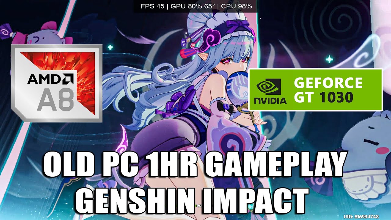 GENSHIN IMPACT OLD PC 1HR GAMEPLAY - (AMD A8 7680 | GT1030)