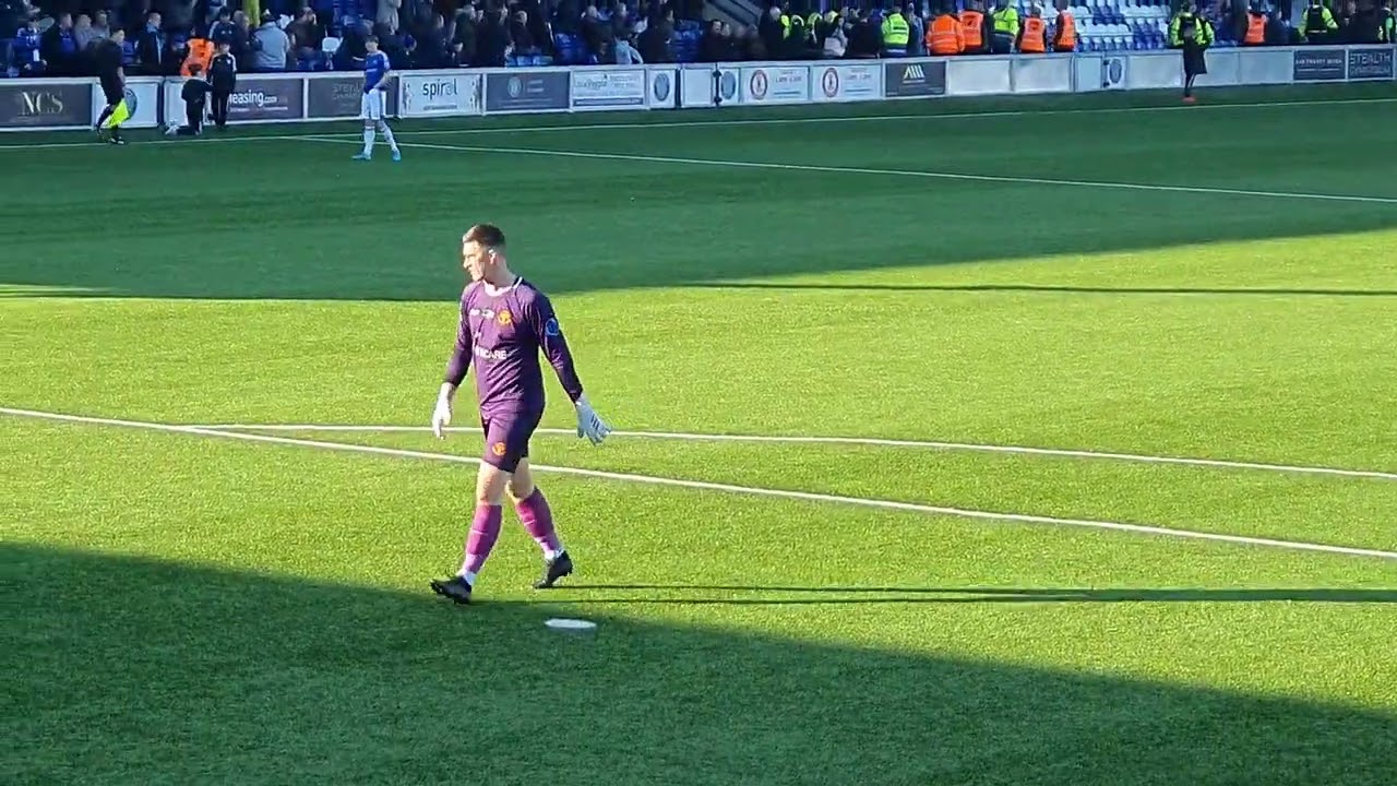 Avro FC fans kicking off at Macclesfield FC.