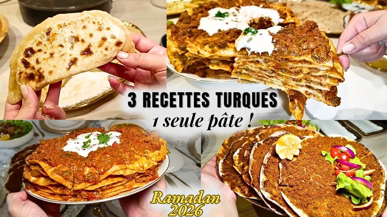Recettes Ramadan 🌙 : 3 Spécialités Turques avec 1 seule pâte ! 