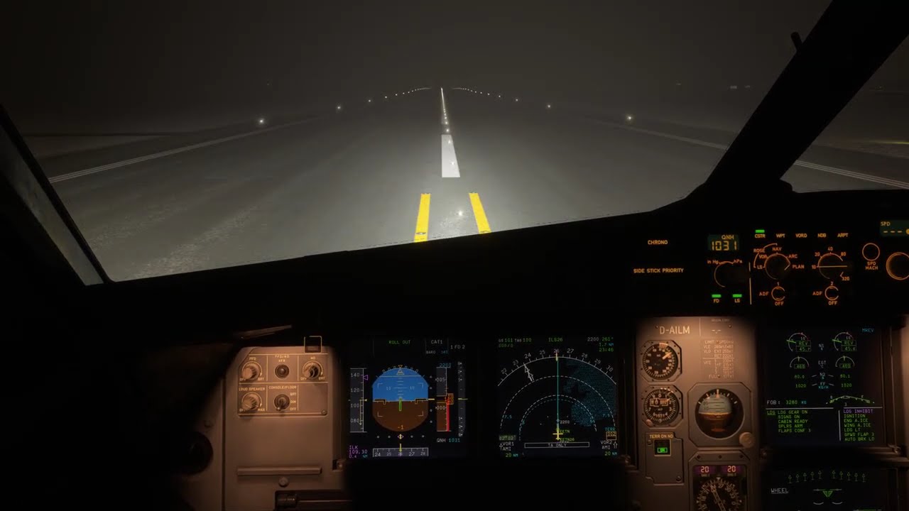 MSFS2024 Low visibility arrival into Tallinn A319