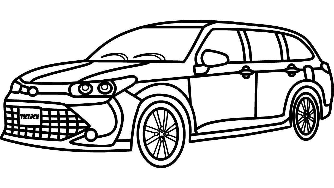 How to Draw Toyota Corolla Fielder