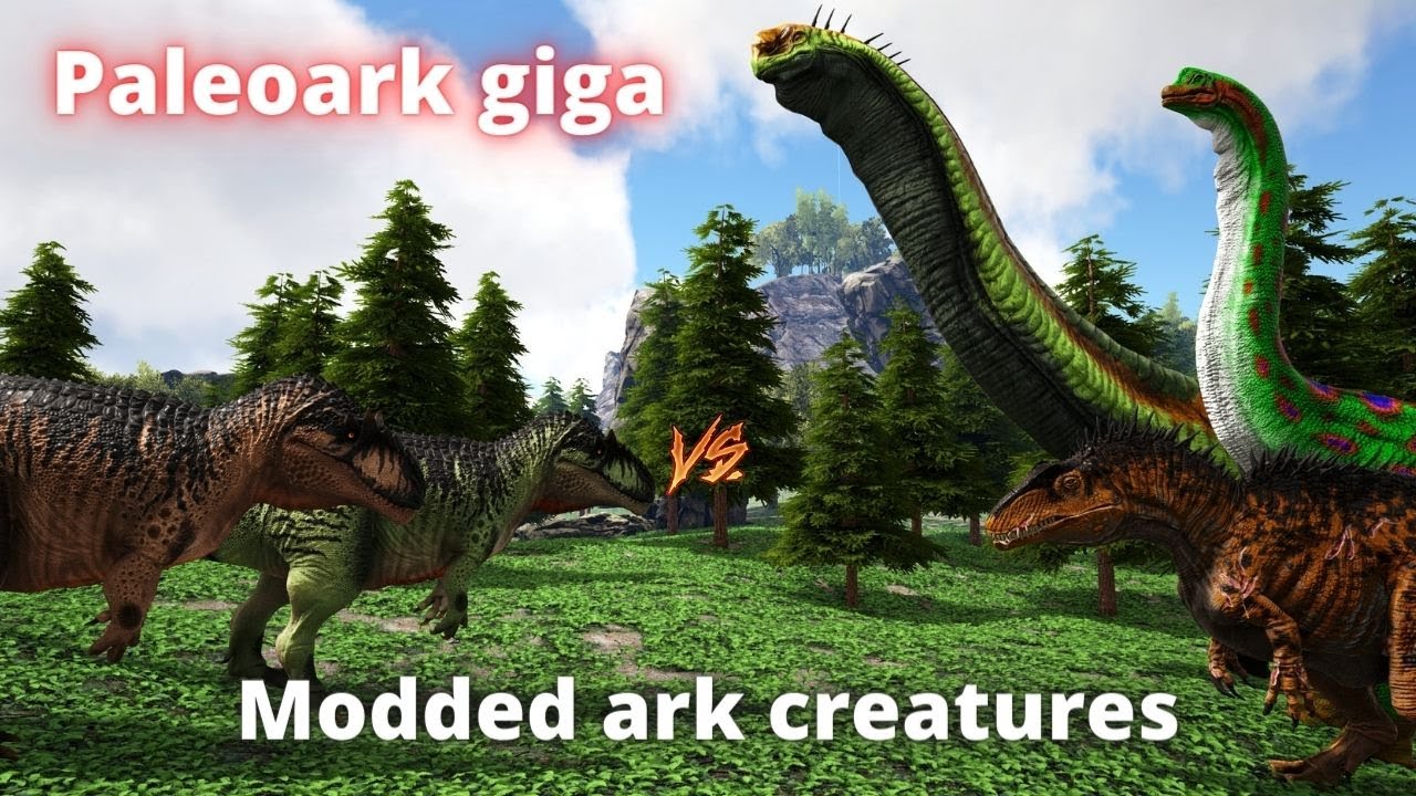 PaleoArk: Giganotosaurus vs ark modded creatures