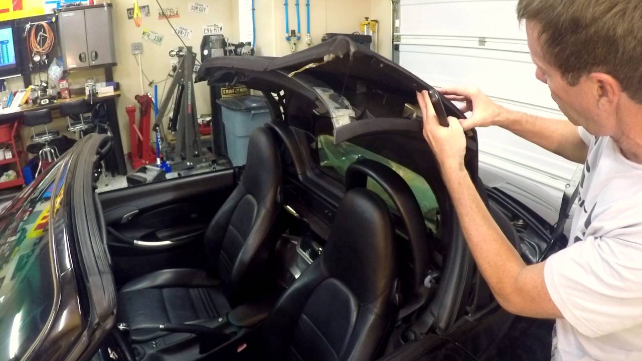 Jet 3 How to Remove and Install a New Convertible Top on a Porsche Boxster S (Part 1)