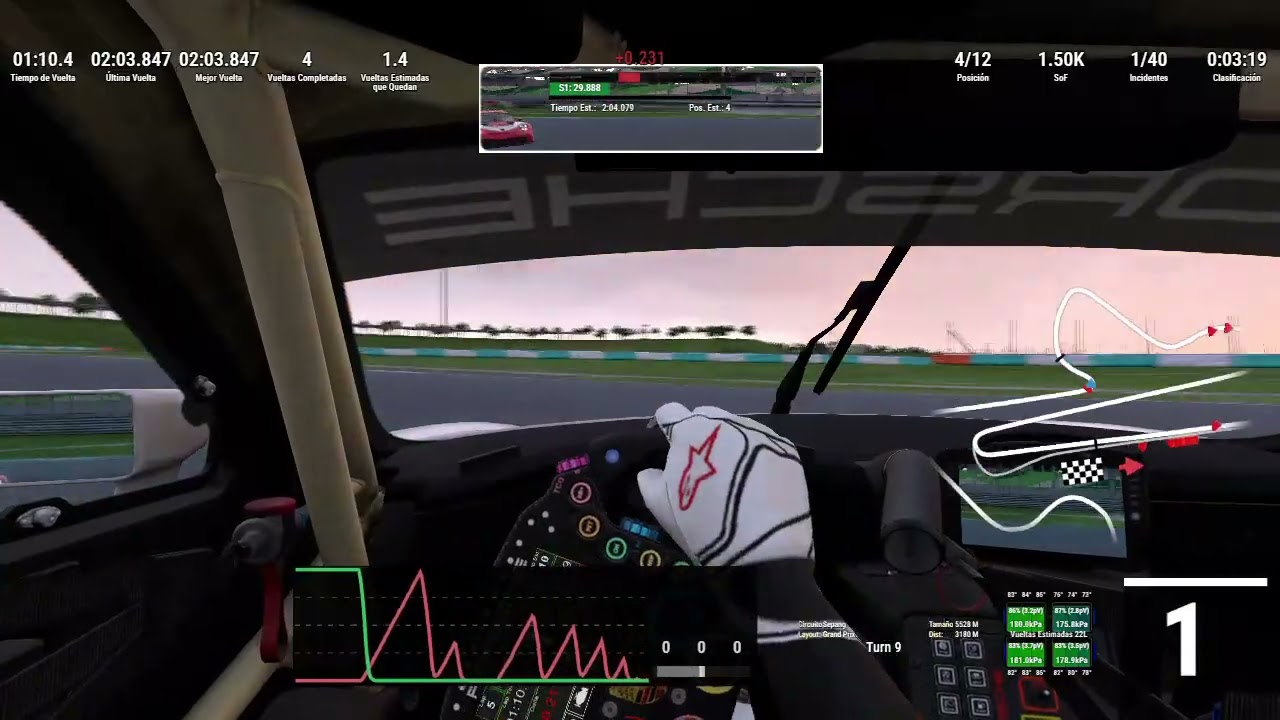 CARRERA de Porsche GT3 - Portimao Circuit - GRAN inicio de CARRERA- EPICO