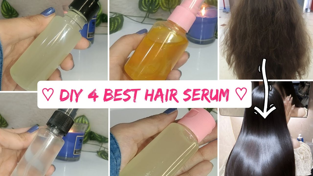 Homemade Hair Serum for Anti-Frizz Hair ✨ DIY 4 BEST Hair Serum |