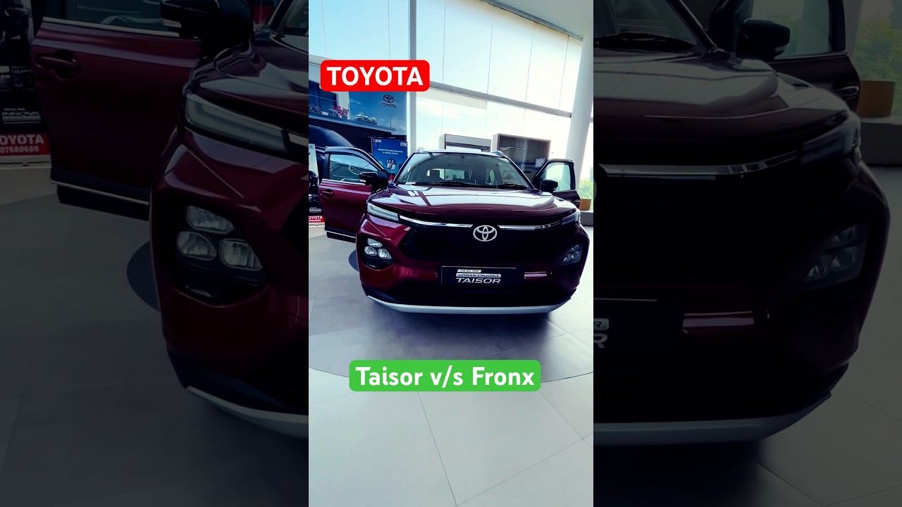 2025 Toyota Taisor V/s Fronx #taisor #toyotataisor