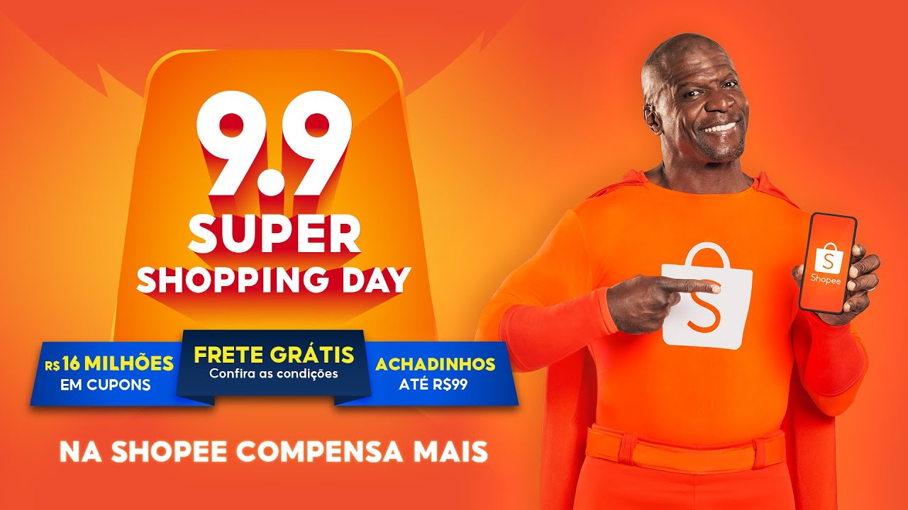 Super Terry Crews entrega tudo no 9.9 Super Shopping Day da Shopee!