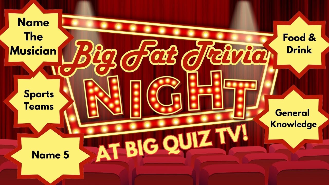 Pub Quiz: Food & Drink, Name The Musician, Name 5, Sports Teams, General Knowledge