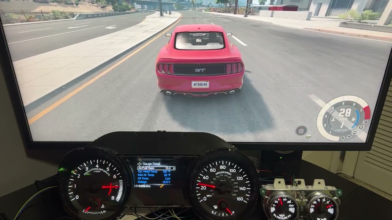 Real Ford Mustang Instrument Cluster in BeamNG Drive