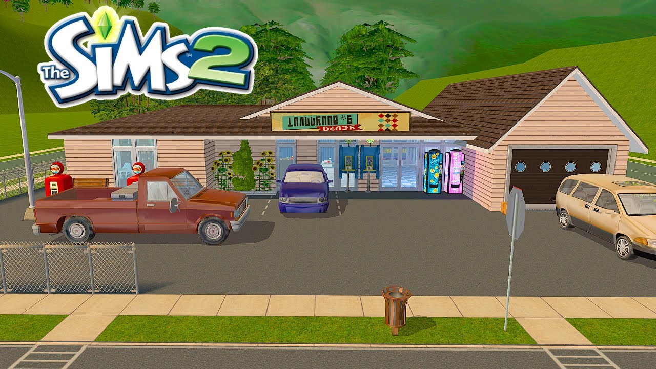 I Built A Gas Station⛽| The Sims 2 Speed Build