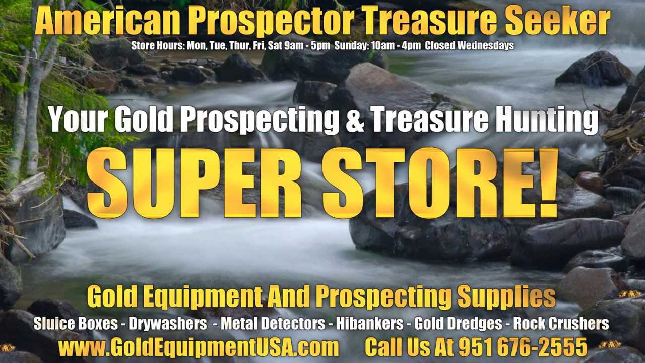 Sluice Boxes Dredges Metal Detectors Gold Wheels Gold Pans and Prospecting Equipment