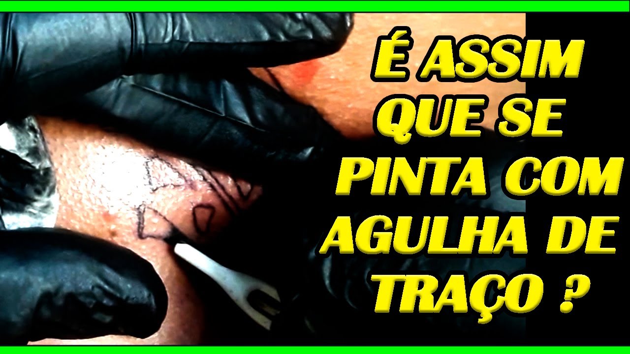 COMO pintar COM AGULHA de TRAÇO/USANDO RL PARA PINTURA/APRENDA na PRÁTICA A PINTAR COM AGULHA RL