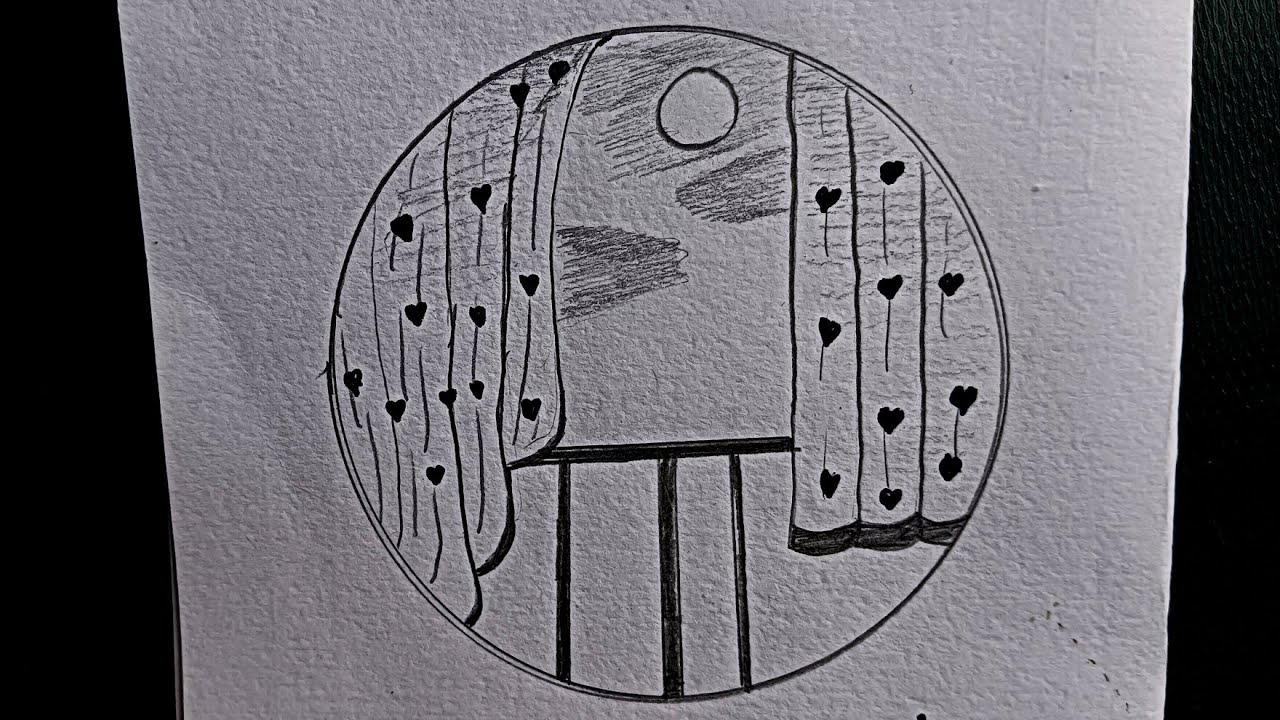 Easy circle scenery drawing ideas//pencil sketch drawing drawing step by step//easy drawing tutorial