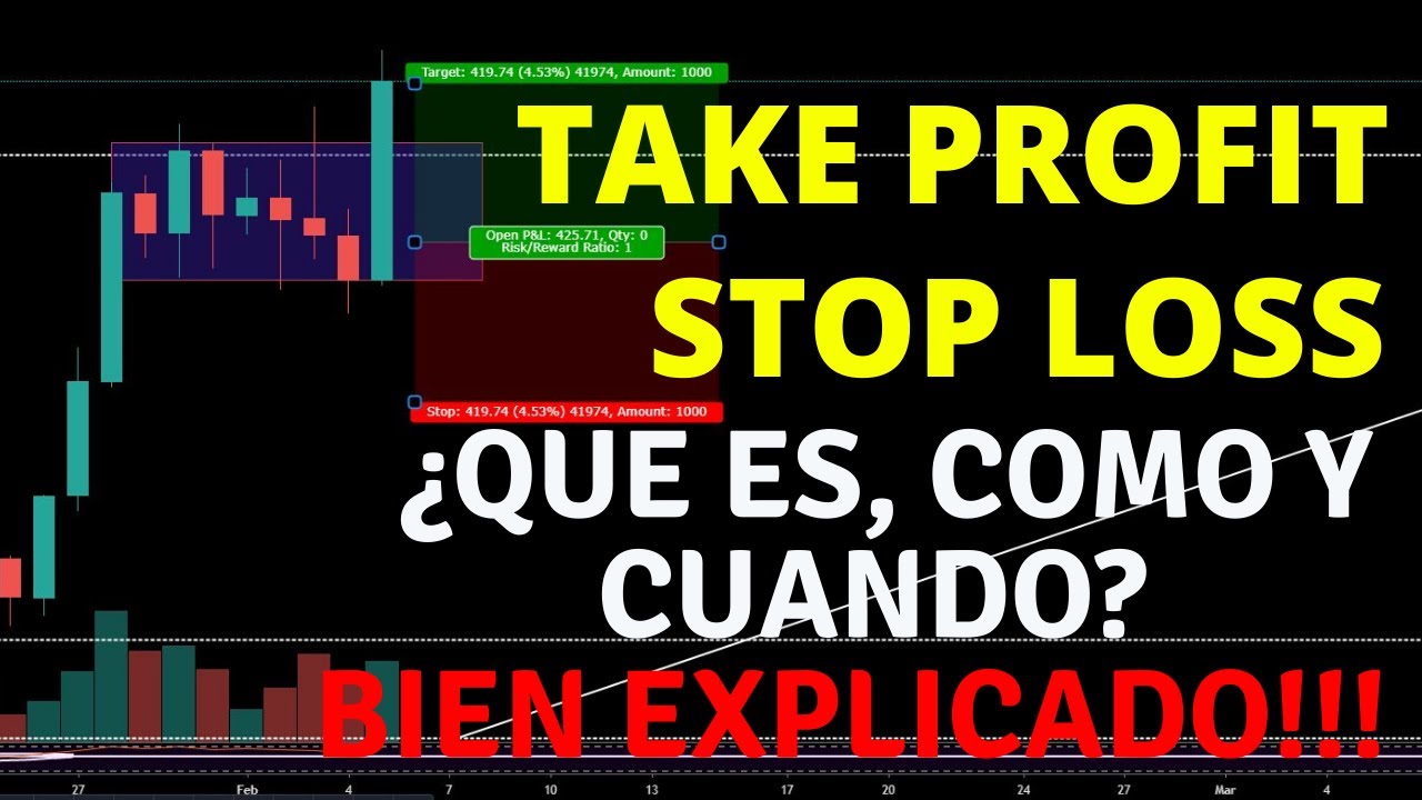 QUE ES, COMO Y CUANDO USAR LOS STOP LOSS Y TAKE PROFIT, EN EL TRADING