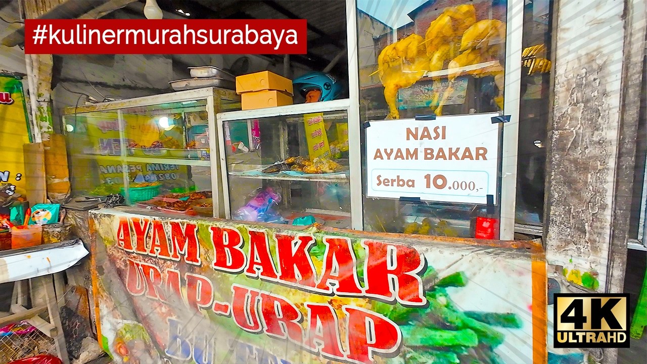 NASI AYAM BAKAR 10RB‼️ Jalan dari Jetis Kulon ke Halte Ketintang malah nemu Kuliner Murah Surabaya