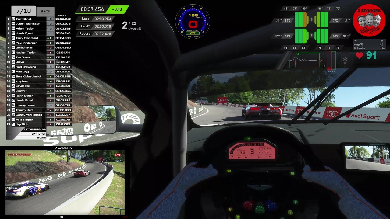 2026 02 14 JTs VR Perspective Race 3 rfactor 2 mod GTE's Bathurst 2026
