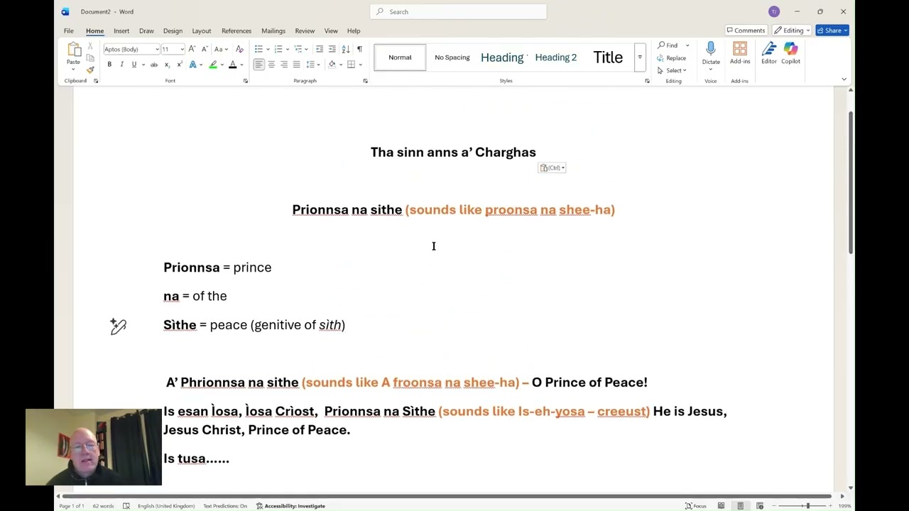 How to Say “Prince of Peace” in Scottish Gaelic | Lent Vocabulary