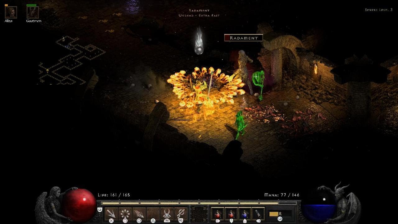 Diablo II: Resurrected Reign of the Warlock: Act 2: Radament Lair Boss Fight Gameplay