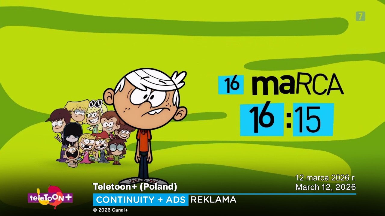 Teletoon+ (Poland) continuity + ads | March 12, 2026 • reklama | 12 marca 2026 r.