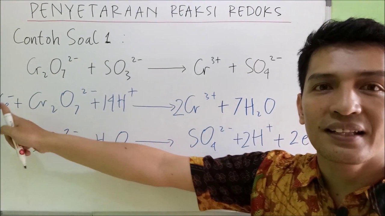Contoh Soal 1 Penyetaraan Reaksi Redoks