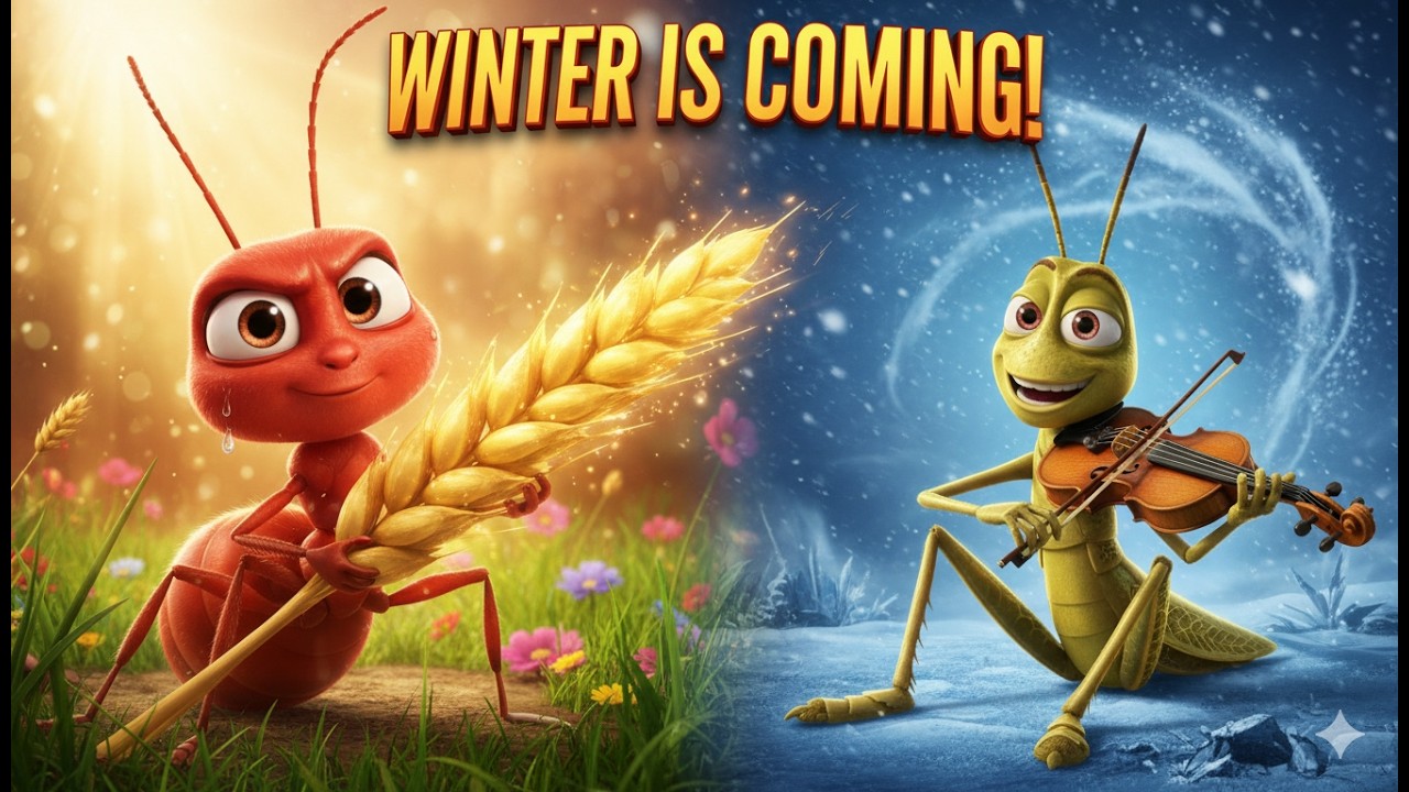 The Ant and the Grasshopper | A Powerful Moral Story About Hard Work and Consequences