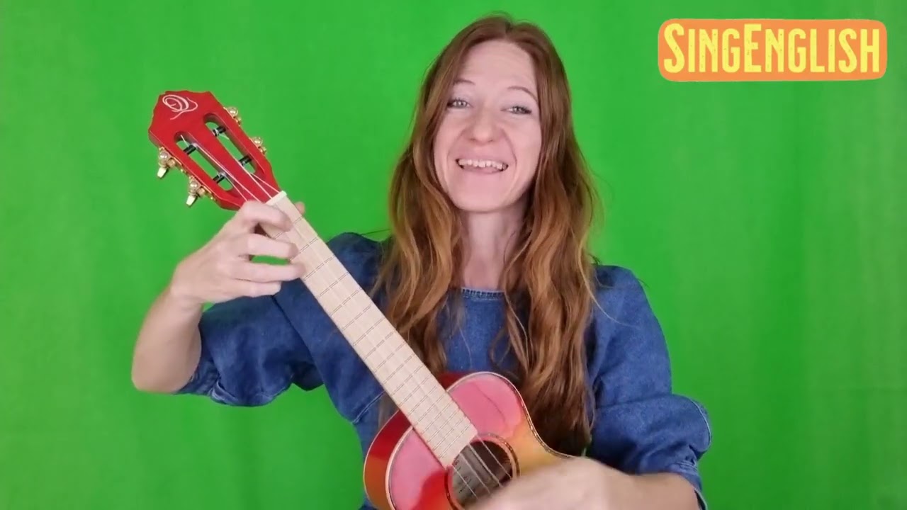 SingEnglish: Hickory Dickory Dock | nursery rhyme | teaching video w ukulele | learning numbers