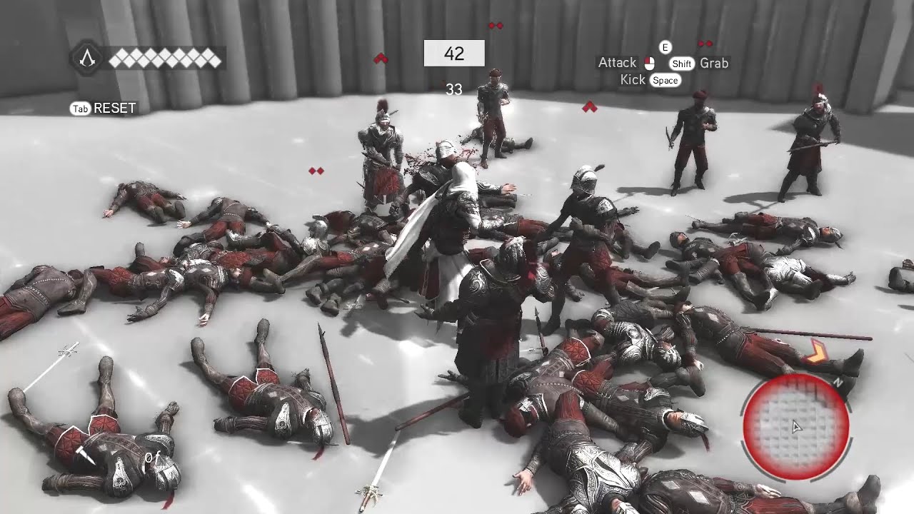 50 Kill Streak Flawless Hidden Blade Challenge AC Brotherhood