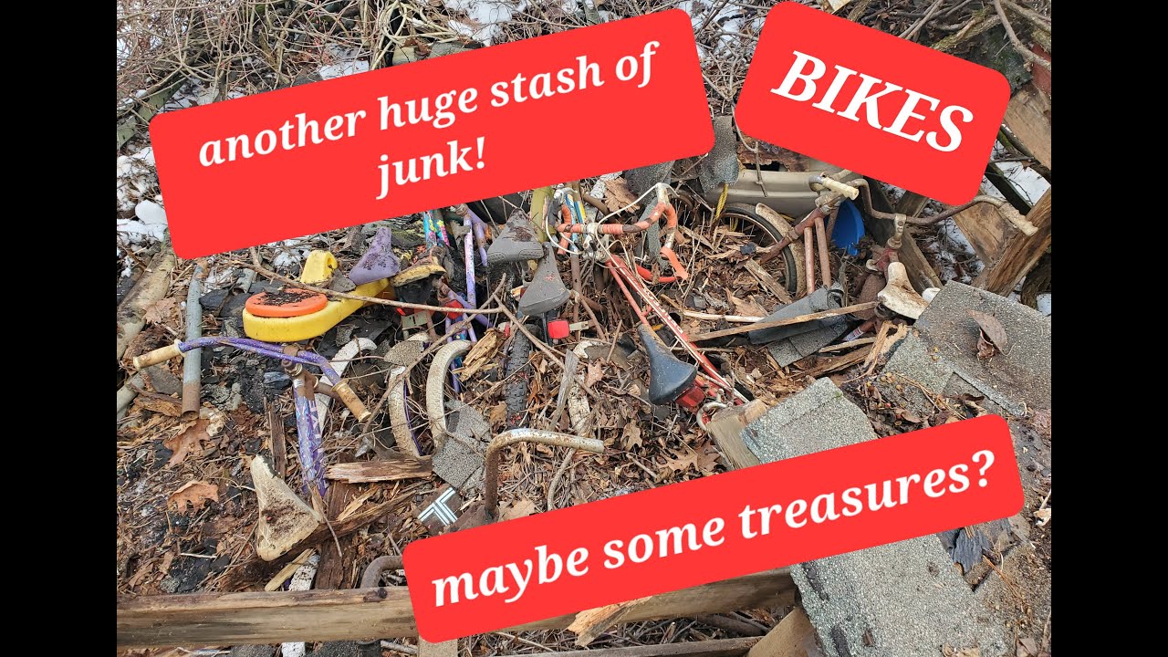 #43. Holly Crap!... More Crap!!! More junk found! Bikes Rocking horses Trash More Vines!Yard cleanup
