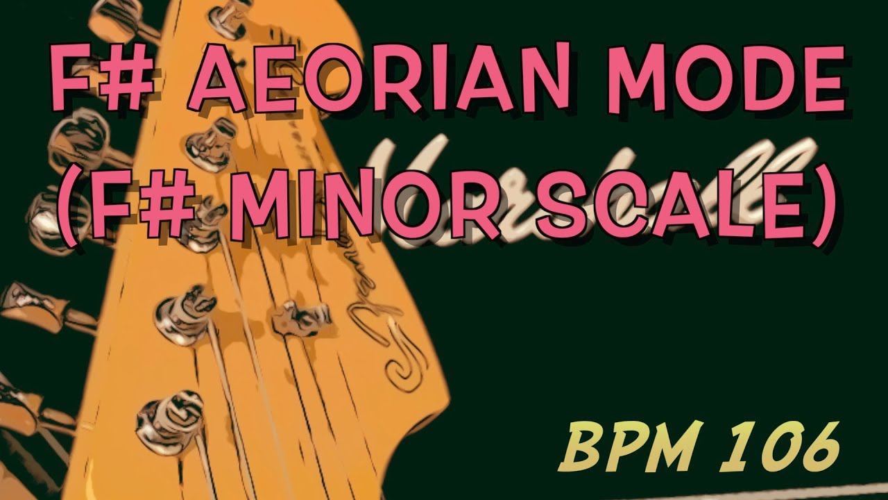 F# Aeolian Mode (F# Minor Scale ) Backing Jam Track