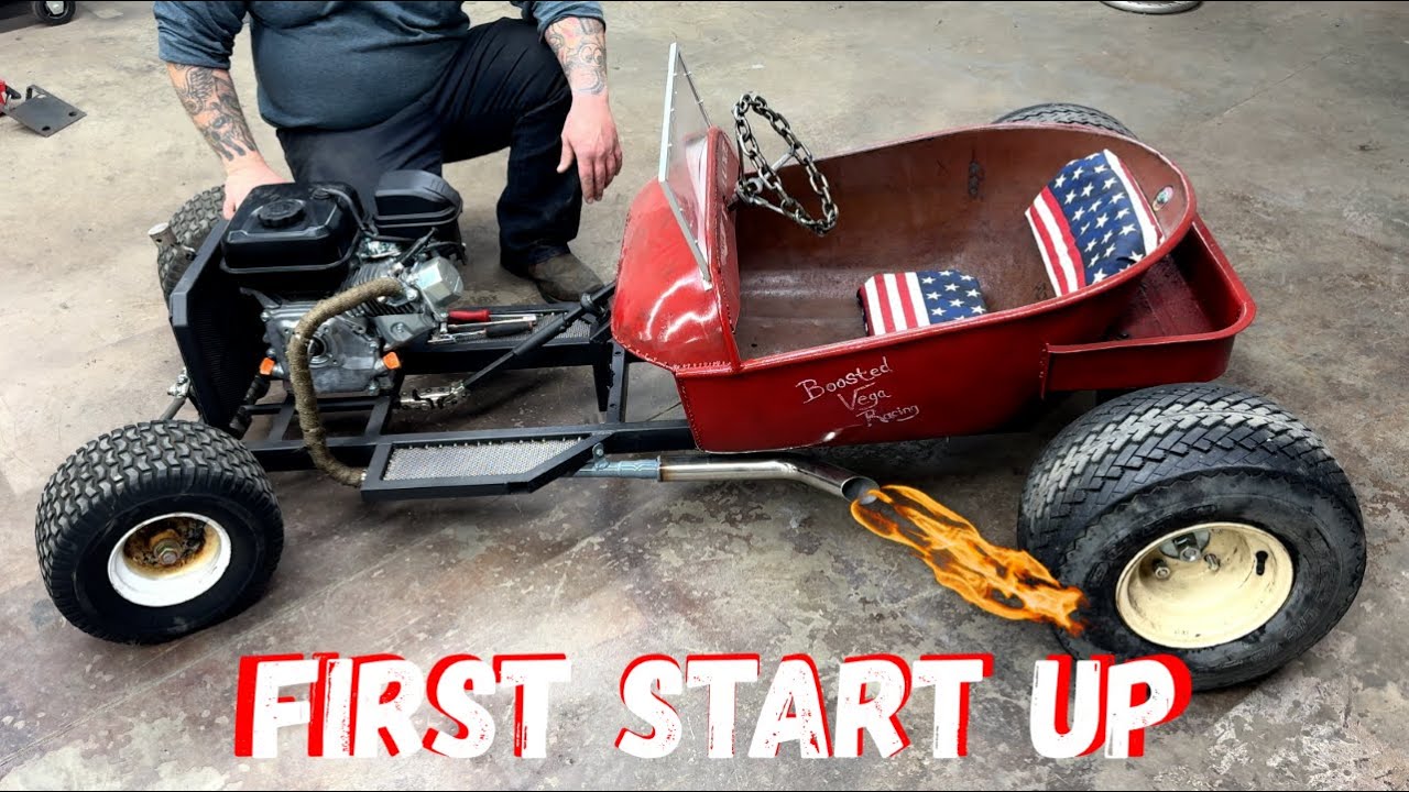 First Test Fire & Sound of My Rat Rod Go Kart! 🔥🏎️ (It’s so loud!)