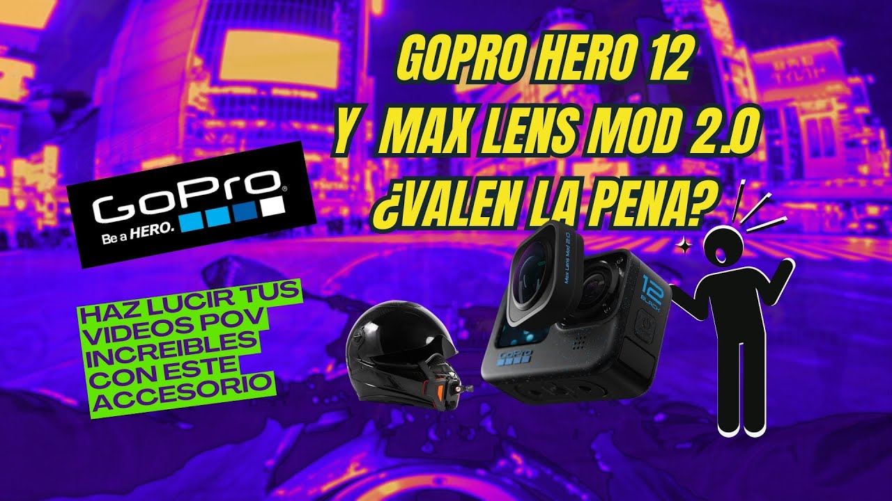 MAX LENS MOD 2.0 ¿Vale la pena?, mejora tu videos POV con este accesorio para tu 📸 Gopro Hero 12 👌