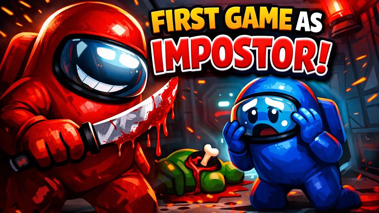 First match and I got the Impostor role #amongus #yt
