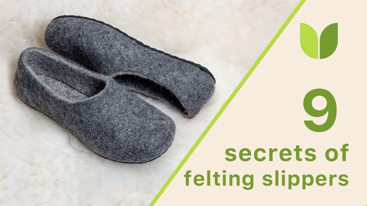 9 secrets of felting slippers from master EcoFoot 🦶DIY felting sheep's wool