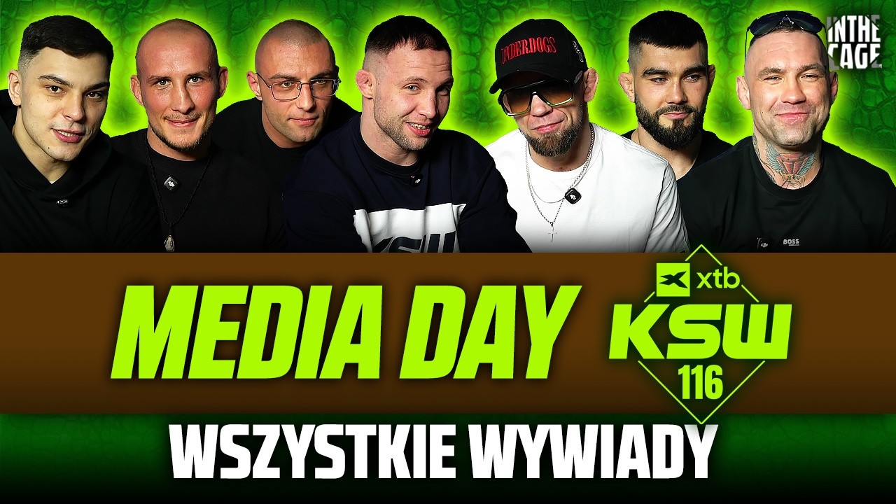 🔴 MEDIA DAY XTB KSW 116: BARTOSIŃSKI | ROMANOWSKI | PIWOWARCZYK i inni! [NA ŻYWO]