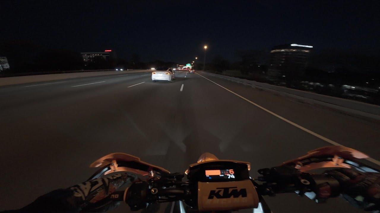 Midnight ride on the KTM 390 Supermoto !! || Speed pro MGP exhaust