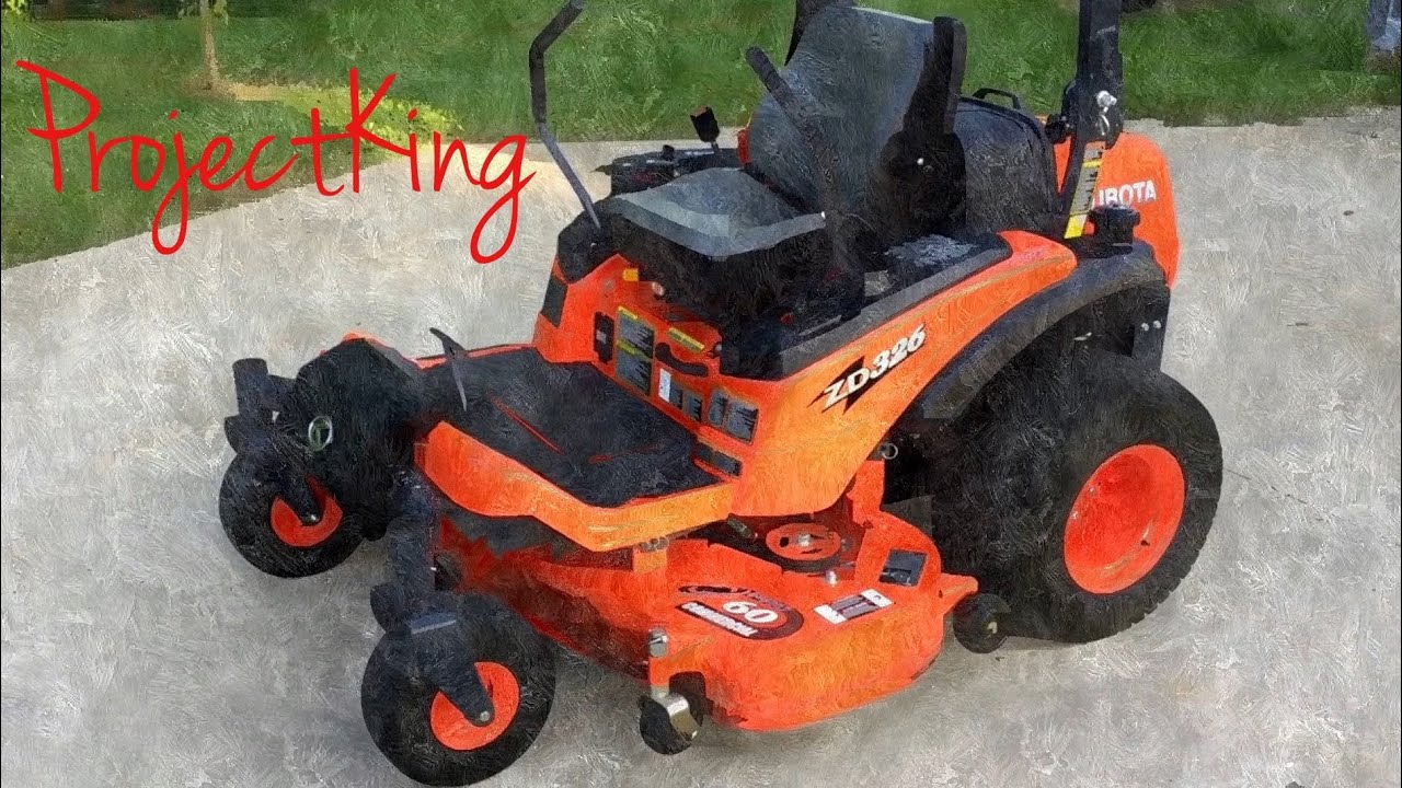 By the Manual;  Part 2 Kubota ZD326 100 hr Service