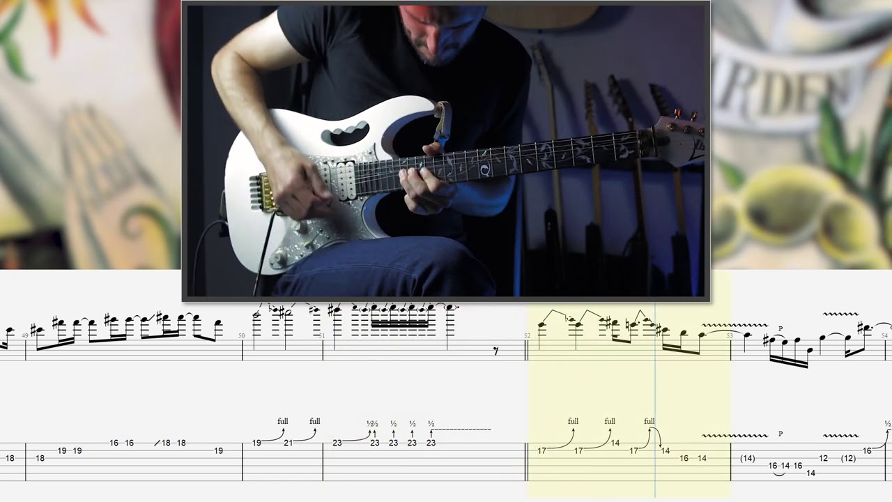 Steve Vai - Hand On Heart - Isolated Guitar Track WITH TABS 🎸
