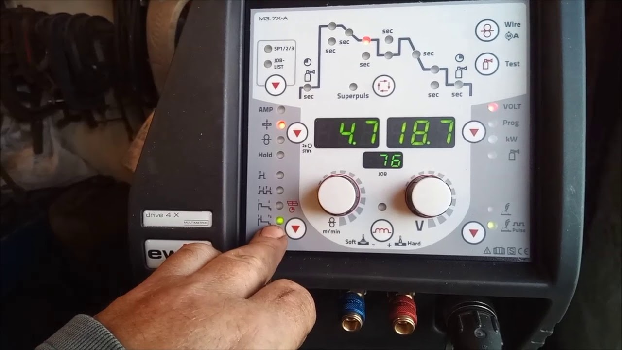 EWM Phoenix 355 Progress Puls MM TDM Panel settings