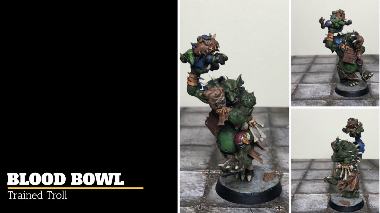 Blood Bowl - painting the trained troll