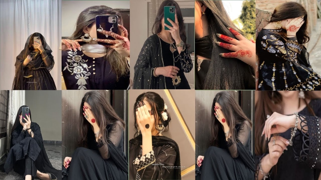 Black dress hidden face hidden face photo images profile pic WhatsApp pic girls pose black dress l