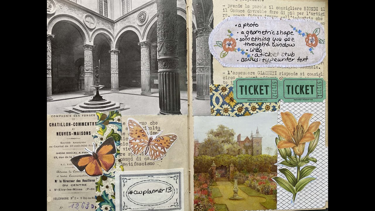 Craft with me | 5 prompt weekly collage challenge 2021 #cwplanner13 | Margarete Miller
