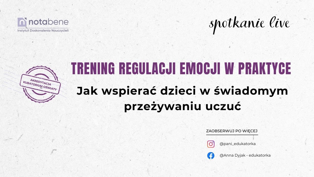 TRENING REGULACJI EMOCJI W PRAKTYCE
