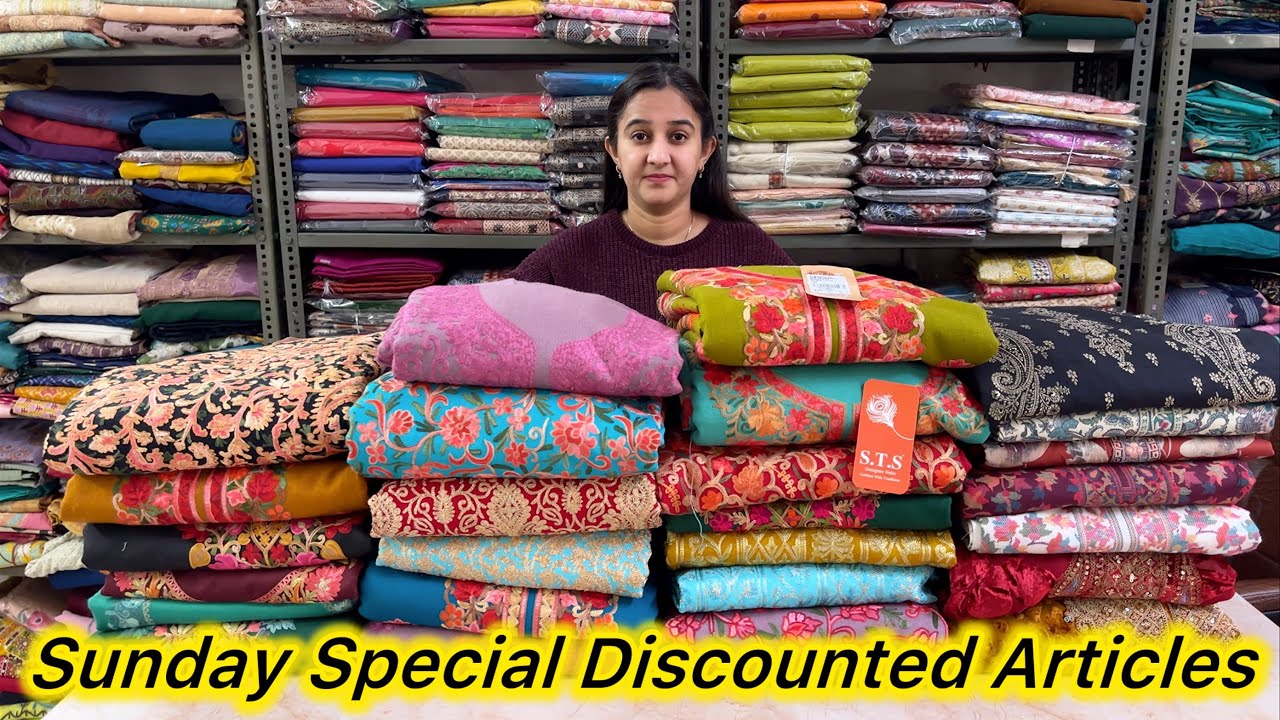 Sunday Special discounted articles🌹Pashmina Aari work suits🌹Jamawar suits🌹Palachi work brasso suits🌹