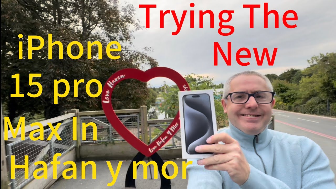 Trying The New iPhone 15 pro max Here in Hafan y mor