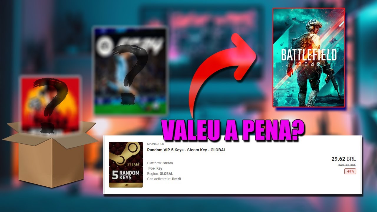ABRINDO CHAVES ALEATORIAS DA STEAM (GASTEI R$100 REAIS KKKKK)