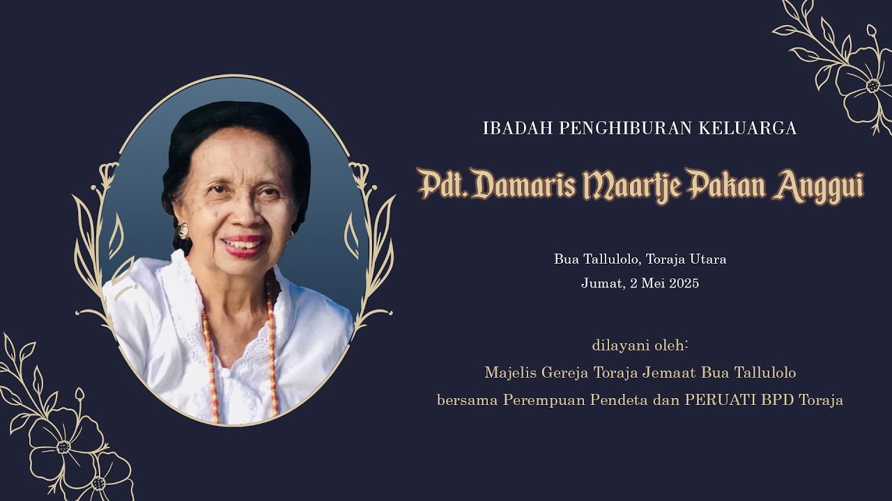 🔴 LIVE • Ibadah Penghiburan Keluarga #3 - Pdt. Damaris Maartje Pakan Anggui - 02/05/2025